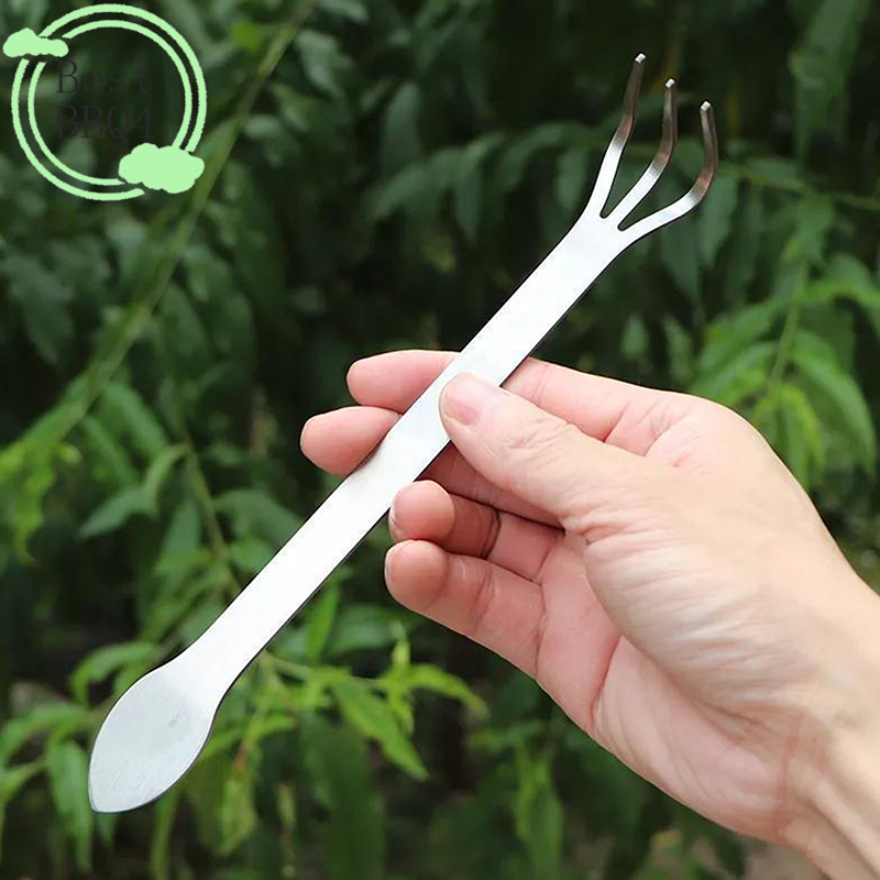 Bonsai Garden Tools - (BBQ4) 1Pc Stainless Steel Root Rake