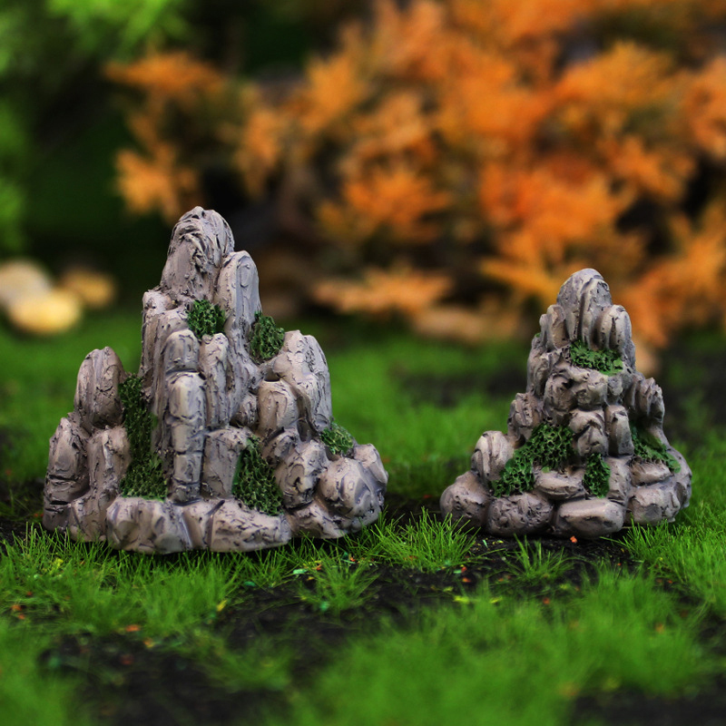 Mini Mountain Miniature Fake S - Bonsai Garden Miniature ulasan dan harga