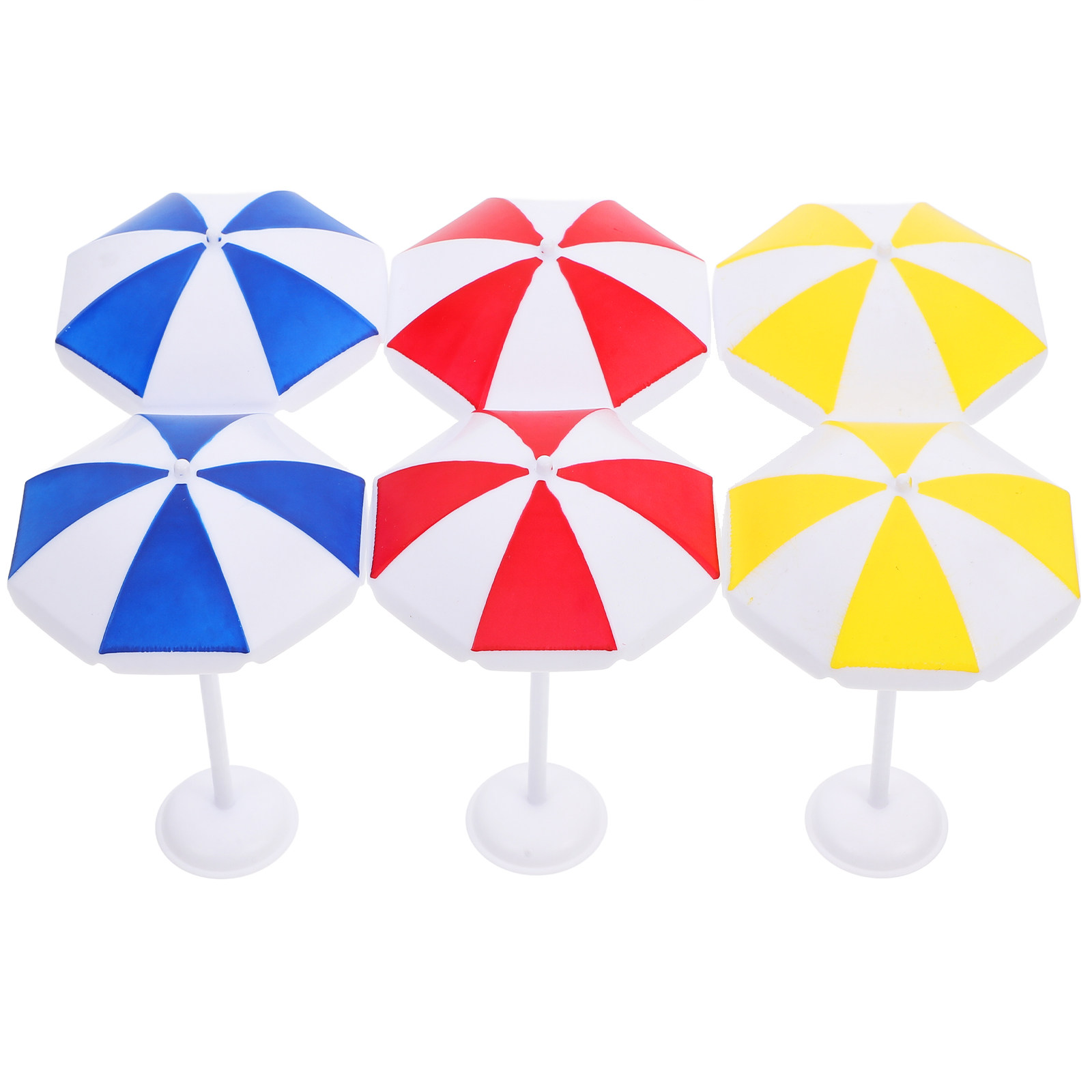 6Pcs Miniature Beach Umbrella  - Bonsai Garden Miniature ulasan dan harga