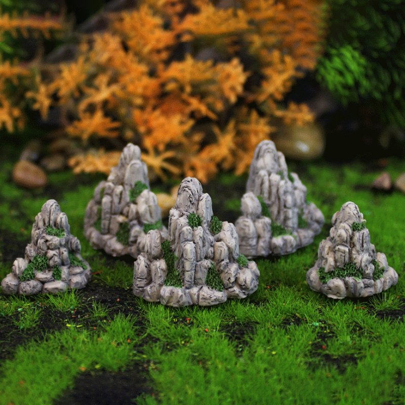 Mini Mountain Miniature Fake S - Bonsai Garden Miniature ulasan dan harga