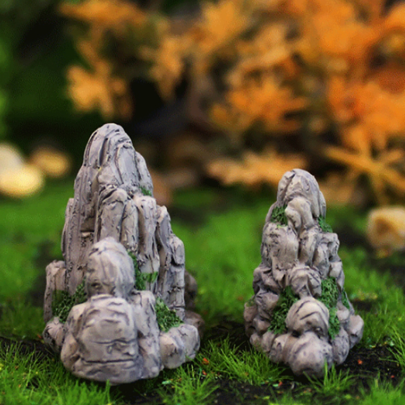 Mini Mountain Miniature Fake S - Bonsai Garden Miniature ulasan dan harga
