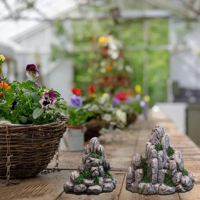Mini Mountain Miniature Fake S - Bonsai Garden Miniature ulasan dan harga