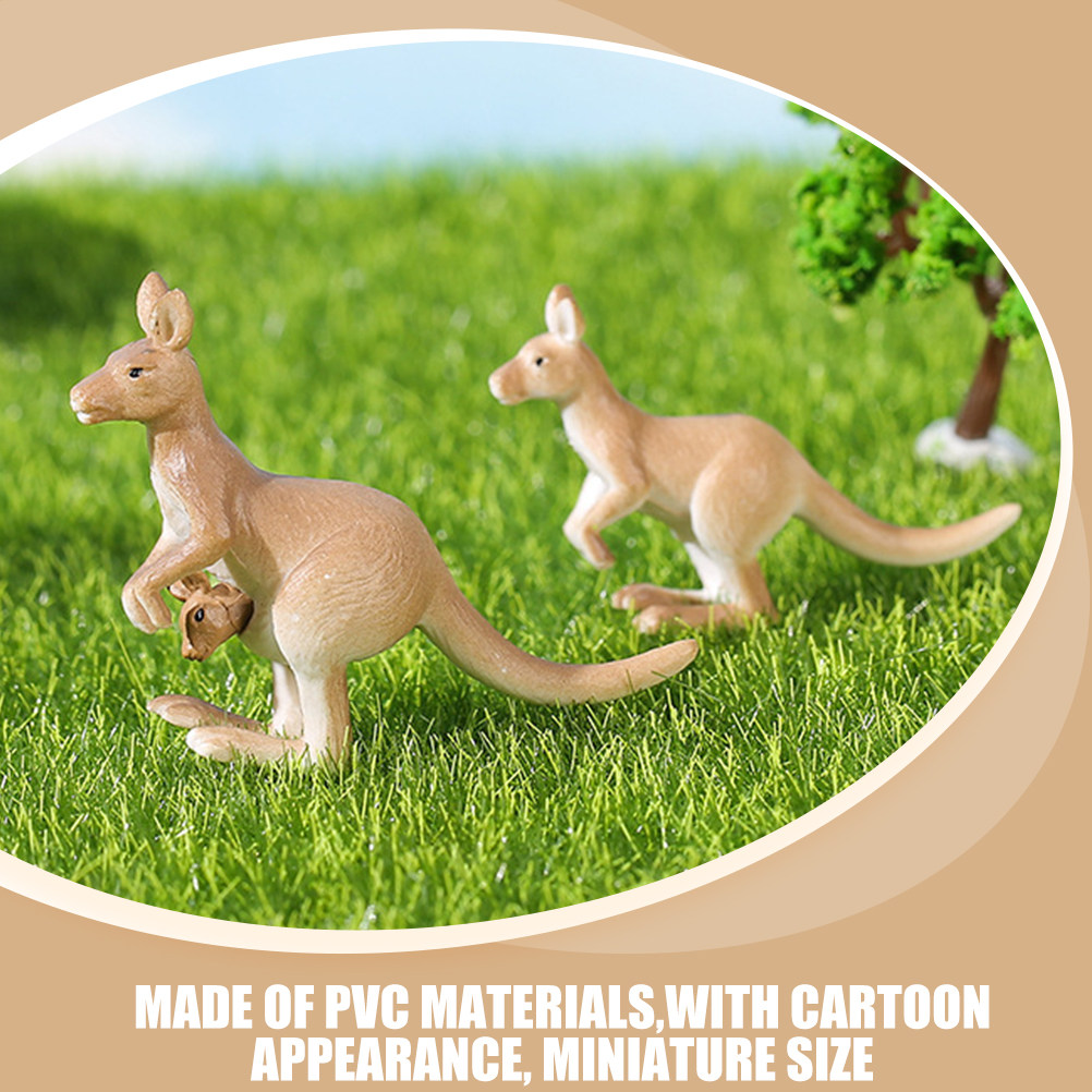4Pcs Miniature Kangaroo Orname - Bonsai Garden Miniature ulasan dan harga