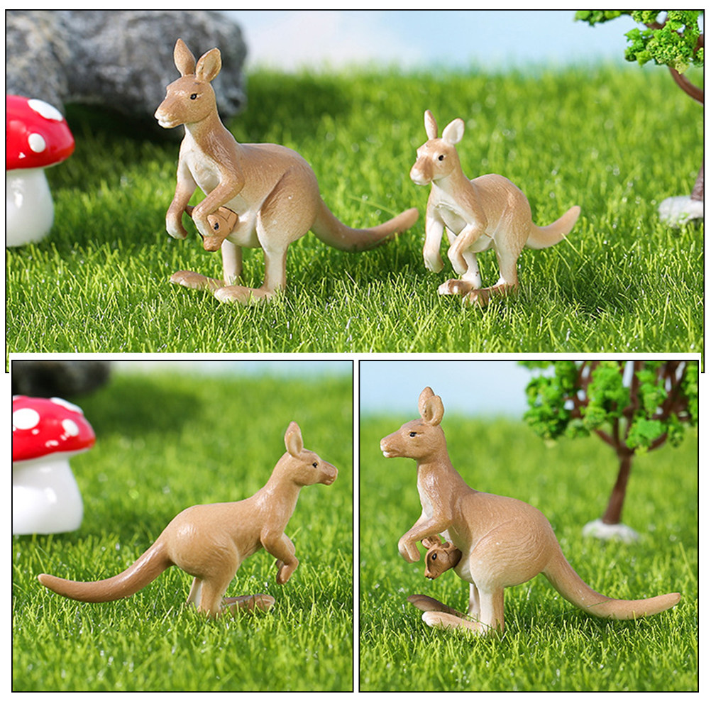 4Pcs Miniature Kangaroo Orname - Bonsai Garden Miniature ulasan dan harga