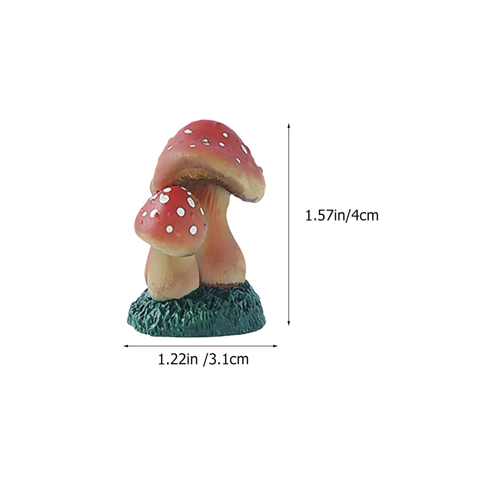 3pcs Miniature Mushroom Decor  - Bonsai Garden Miniature ulasan dan harga
