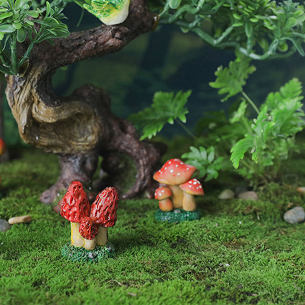3pcs Miniature Mushroom Decor  - Bonsai Garden Miniature ulasan dan harga