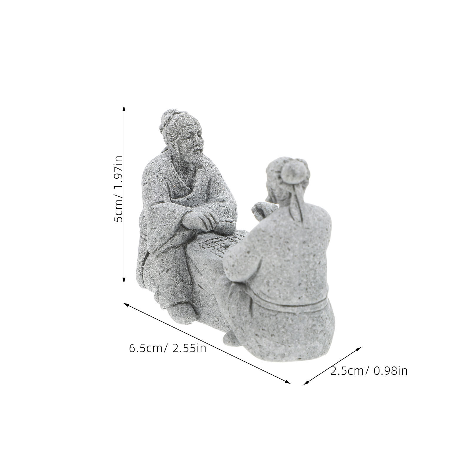 2Pcs Miniature Stone Table Che - Bonsai Zen Garden Set ulasan dan harga