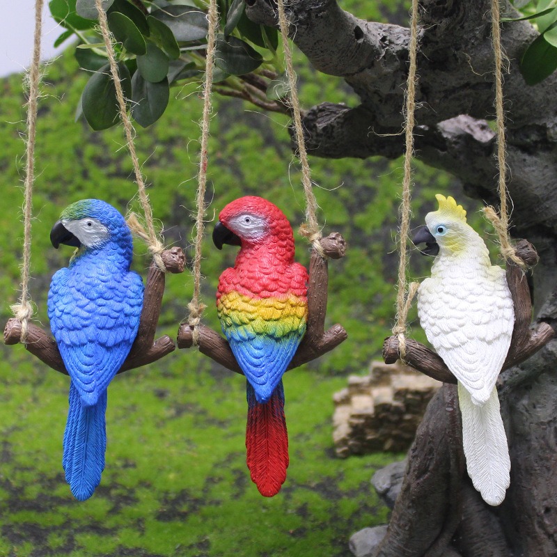 1Pcs Creative Swing Parrot Res - Bonsai Garden Miniature ulasan dan harga