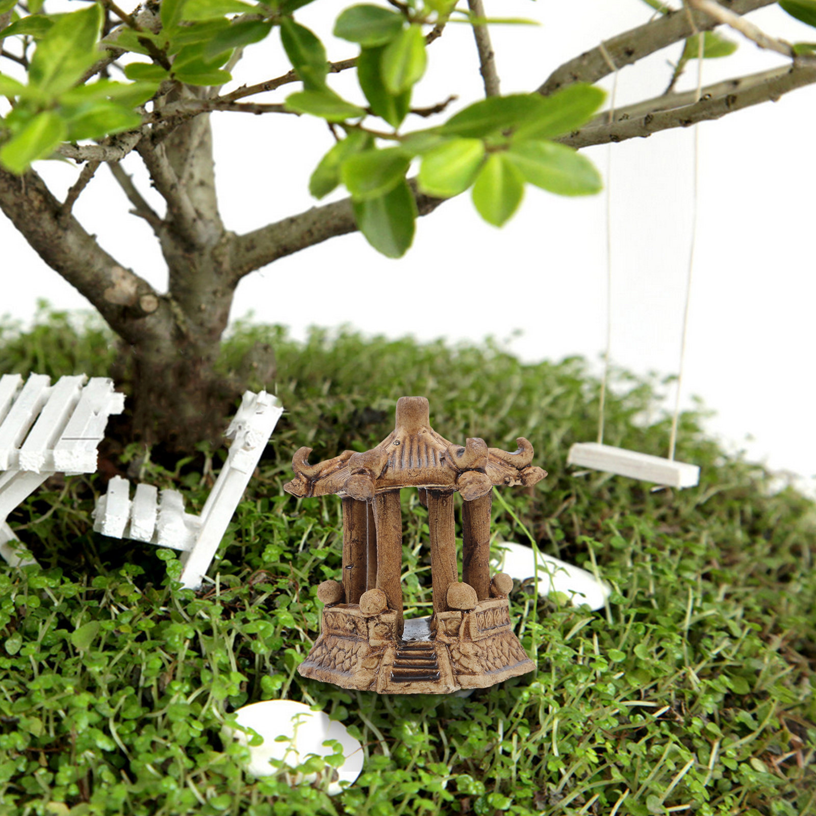 Compact Hexagonal Ceramic Pago - Bonsai Garden Miniature ulasan dan harga