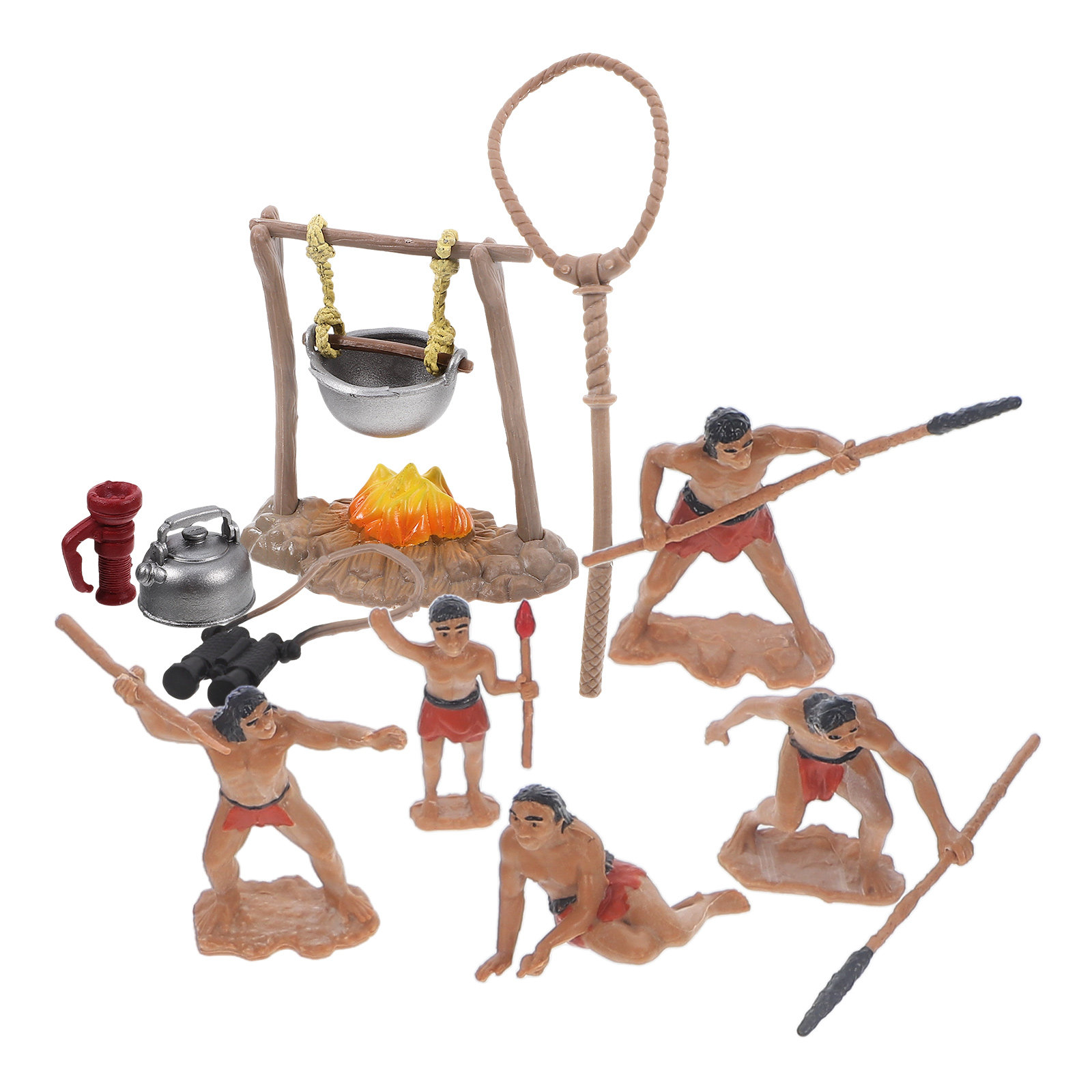1Set Mini Primitive Men Decor  - Bonsai Garden Tools ulasan dan harga