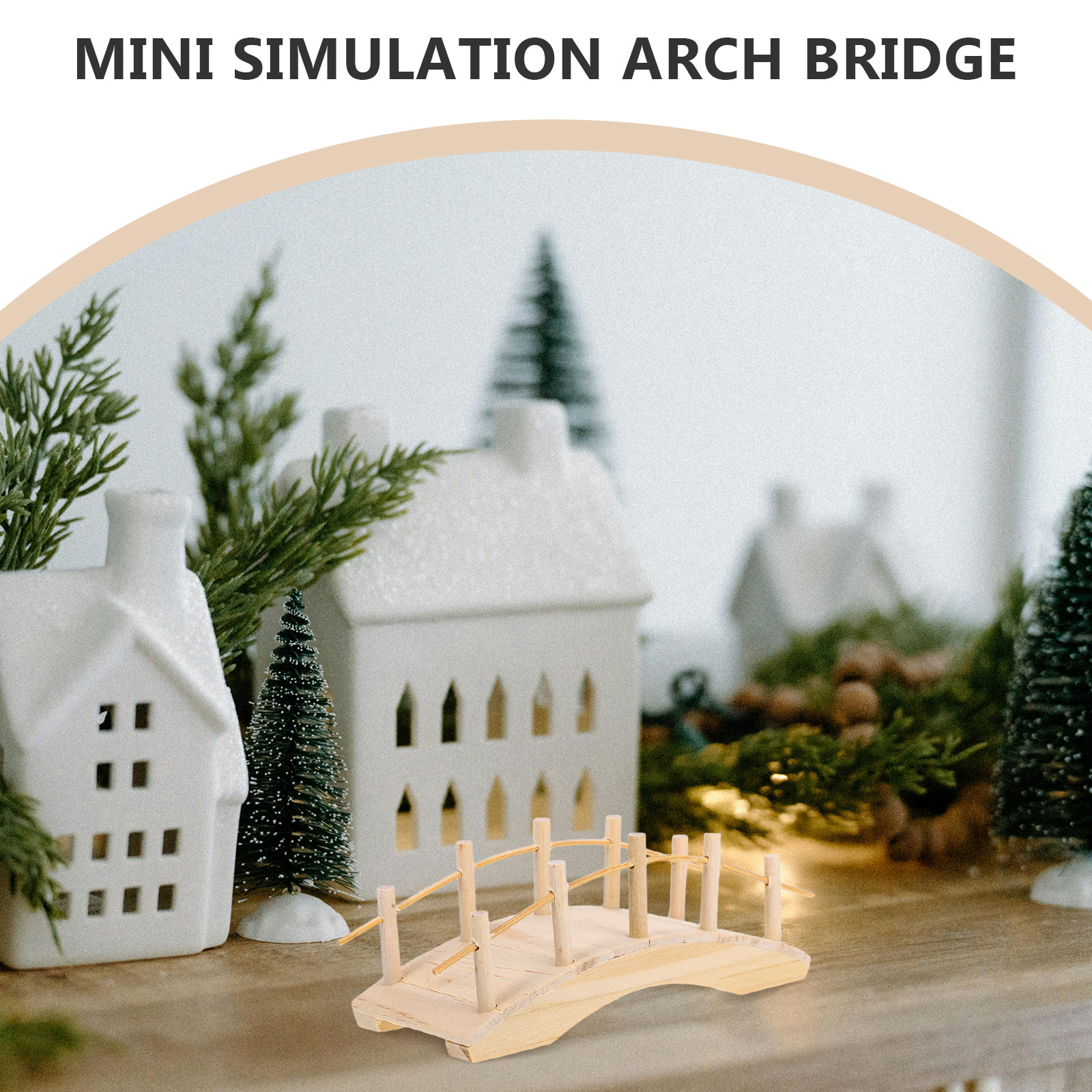 Miniature Wooden Arch Bridge V - Bonsai Garden Miniature ulasan dan harga