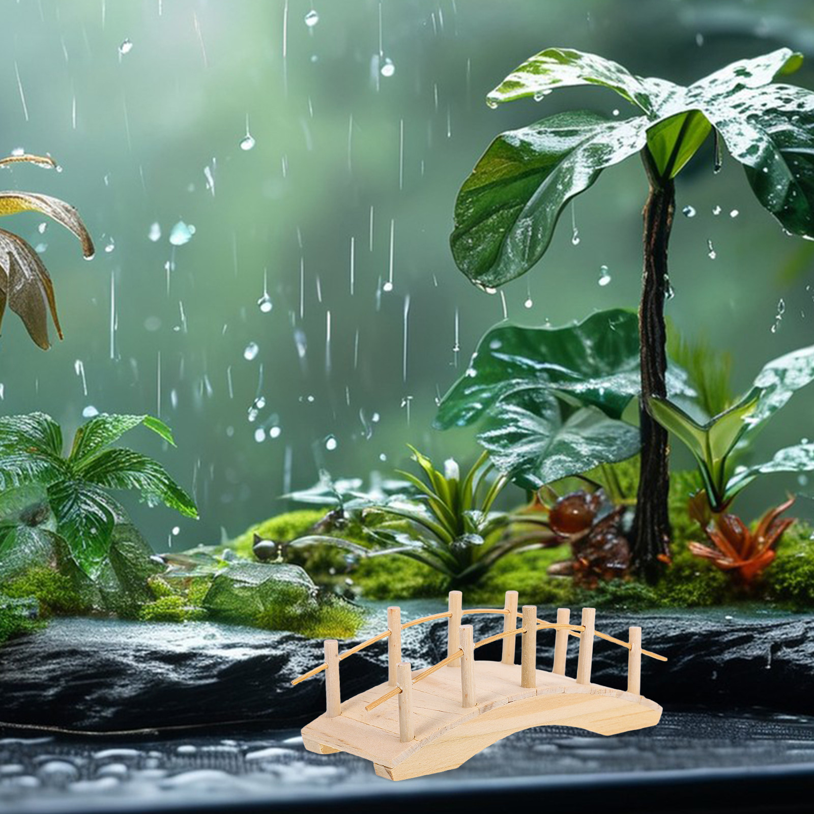 Miniature Wooden Arch Bridge V - Bonsai Garden Miniature ulasan dan harga