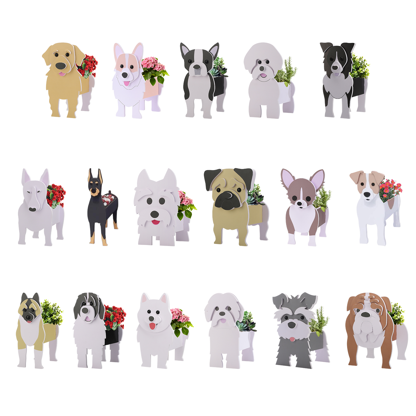 Dog Planter Plant Pots garden  - Bonsai Tree Zen Garden ulasan dan harga